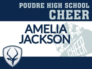 Poudre High School Cheer yard sign