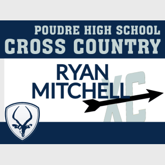 Poudre High School Cross Country yard sign