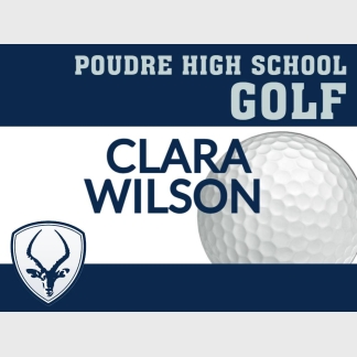 Poudre High School Golf yard sign