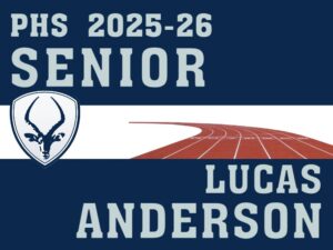 Poudre High School track and field yard sign