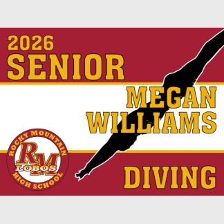 Rocky Mountain High School diving yard sign