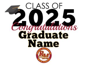 rocky mountain high school graduation yard sign