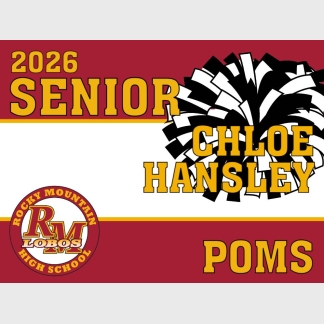 Rocky Mountain High School poms yard sign