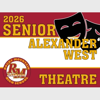 Rocky Mountain High School theatre yard sign