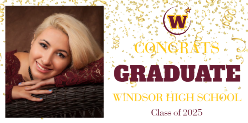 Windsor High School graduation banner