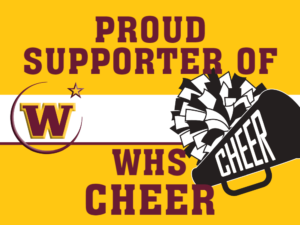 Windsor High School Cheer yard sign