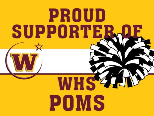 Windsor High School Poms Supporter yard sign