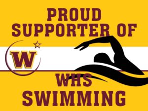 Windsor High School Swimming Supporter yard sign