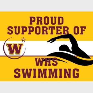 Windsor High School Swimming Supporter yard sign