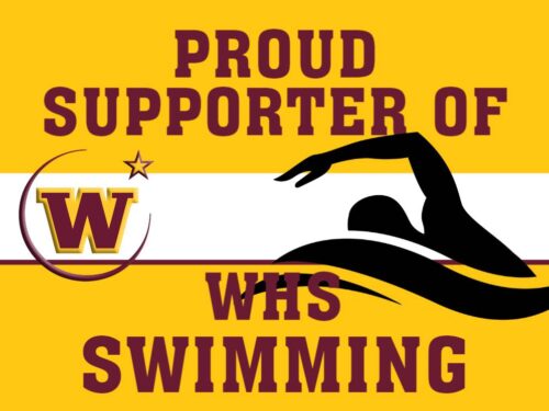 Windsor High School Swimming Supporter yard sign