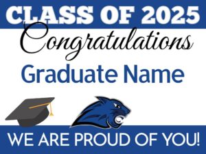 resurrection christian graduation yard sign