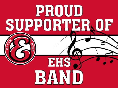 Eaton High School Band yard sign