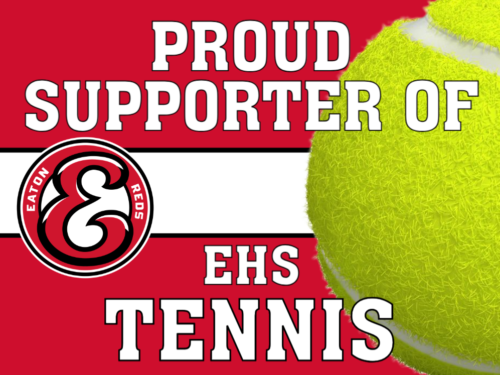 Eaton High School Tennis yard sign