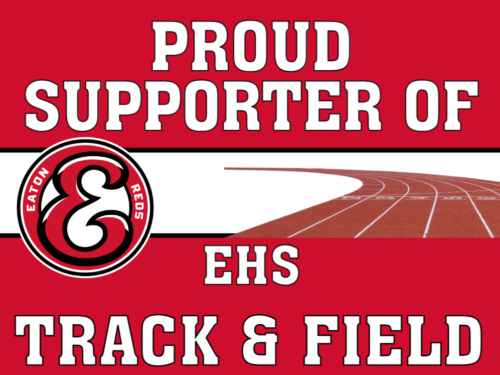 Eaton High School Track yard sign