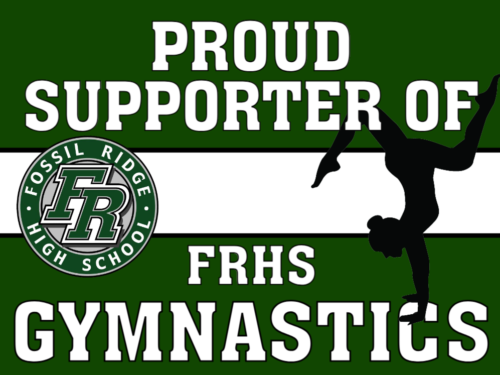 Fossil Ridge High School Gymnastics yard sign