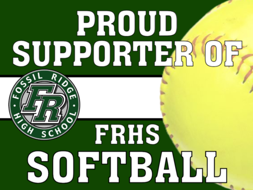 Fossil Ridge High School Softball yard sign