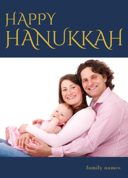 hanukkah photo card