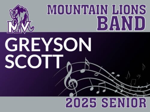 Mountain View High School Band yard sign