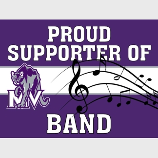 Mountain View High School Band supporter yard sign