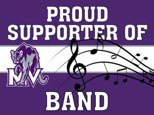 Mountain View High School Band supporter yard sign