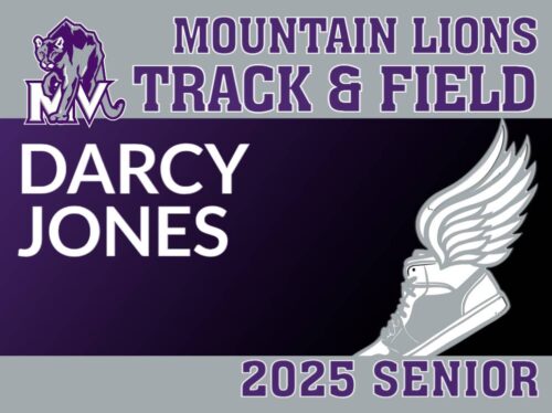 Mountain View High School Track yard sign