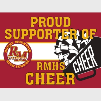 Rocky Mountain High School Cheer Supporter yard sign