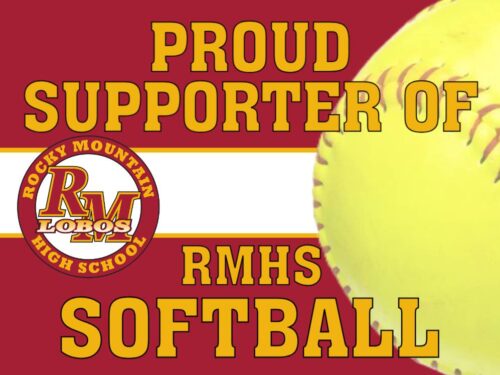 Rocky Mountain High School Softball Supporter yard sign