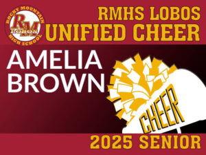 Rocky Mountain High School Unified Cheer yard sign