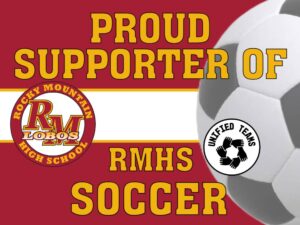 Rocky Mountain High School Unified Soccer yard sign