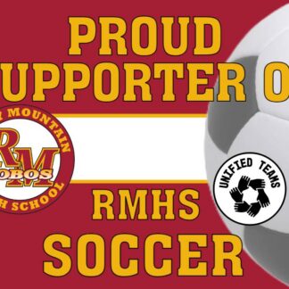 Rocky Mountain High School Unified Soccer yard sign
