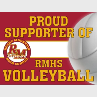 Rocky Mountain High School Volleyball yard sign