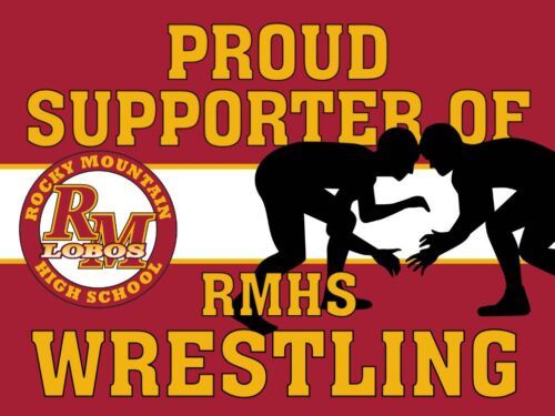 Rocky Mountain High School Wrestling Supporter yard sign