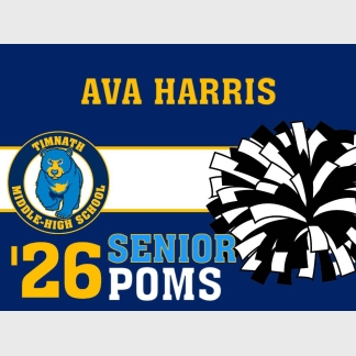 Timnath Middle High School poms yard sign