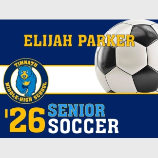 Timnath Middle High School soccer yard sign