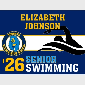 Timnath Middle High School swimming yard sign