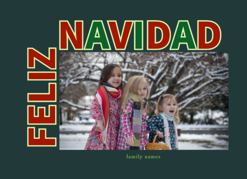 feliz navidad photo card