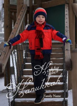 happy hanukkah photo card