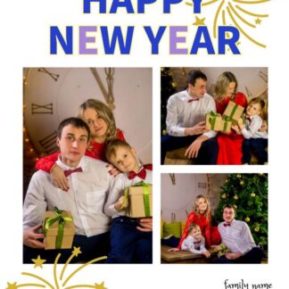 happy new year photo card