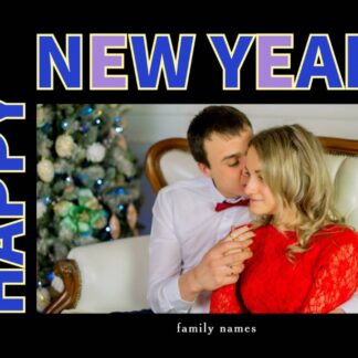 happy new year photo card