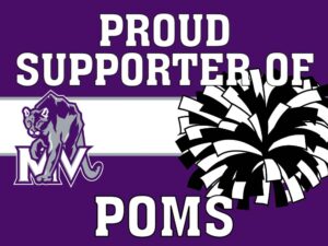 Mountain View High School Poms yard sign