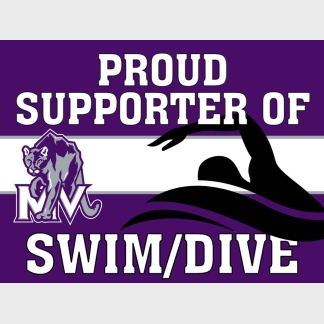Mountain View High School Swim Dive yard sign