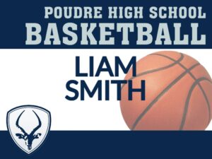 Poudre High School Basketball yard sign