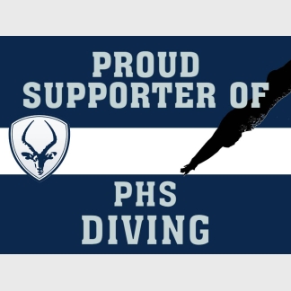 Poudre High School Diving yard sign