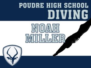 Poudre High School Diving yard sign