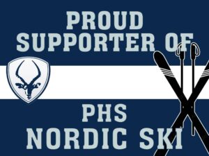 Poudre High School Nordic Ski yard sign