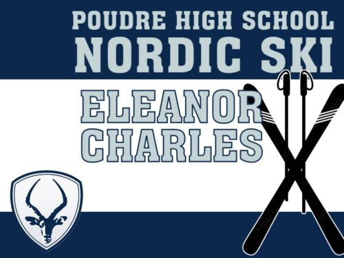 Poudre High School Nordic Ski yard sign