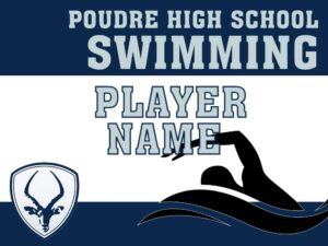 Poudre High School Swimming yard sign