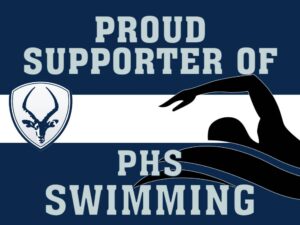 Poudre High School Swimming yard sign