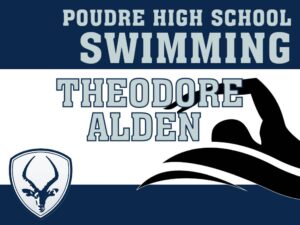 Poudre High School Swimming yard sign