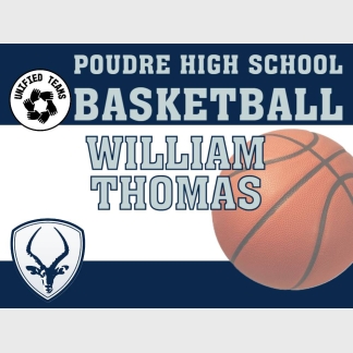 Poudre High School Unified Basketball yard sign